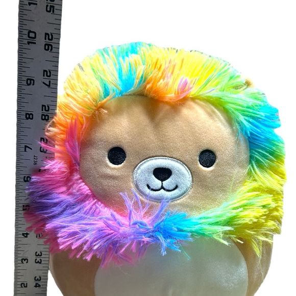 Squishmallows Leonard the Lion Rainbow Tie Dye Stuffed Plush Animal 8" Toy - Picture 5 of 5